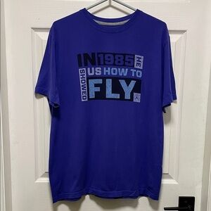 Jordan | Purple |Crew Neck |Graphic Tee |In 1985 He Showed Us How To Fly |Size L